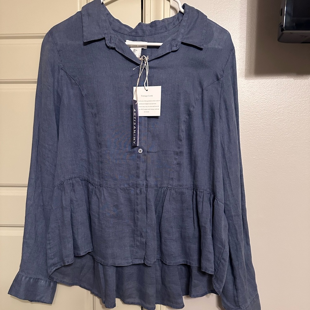 Artisan Denim Blue Blouse BNWT